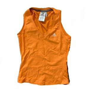 Vintage orange Adidas tennis top🍊